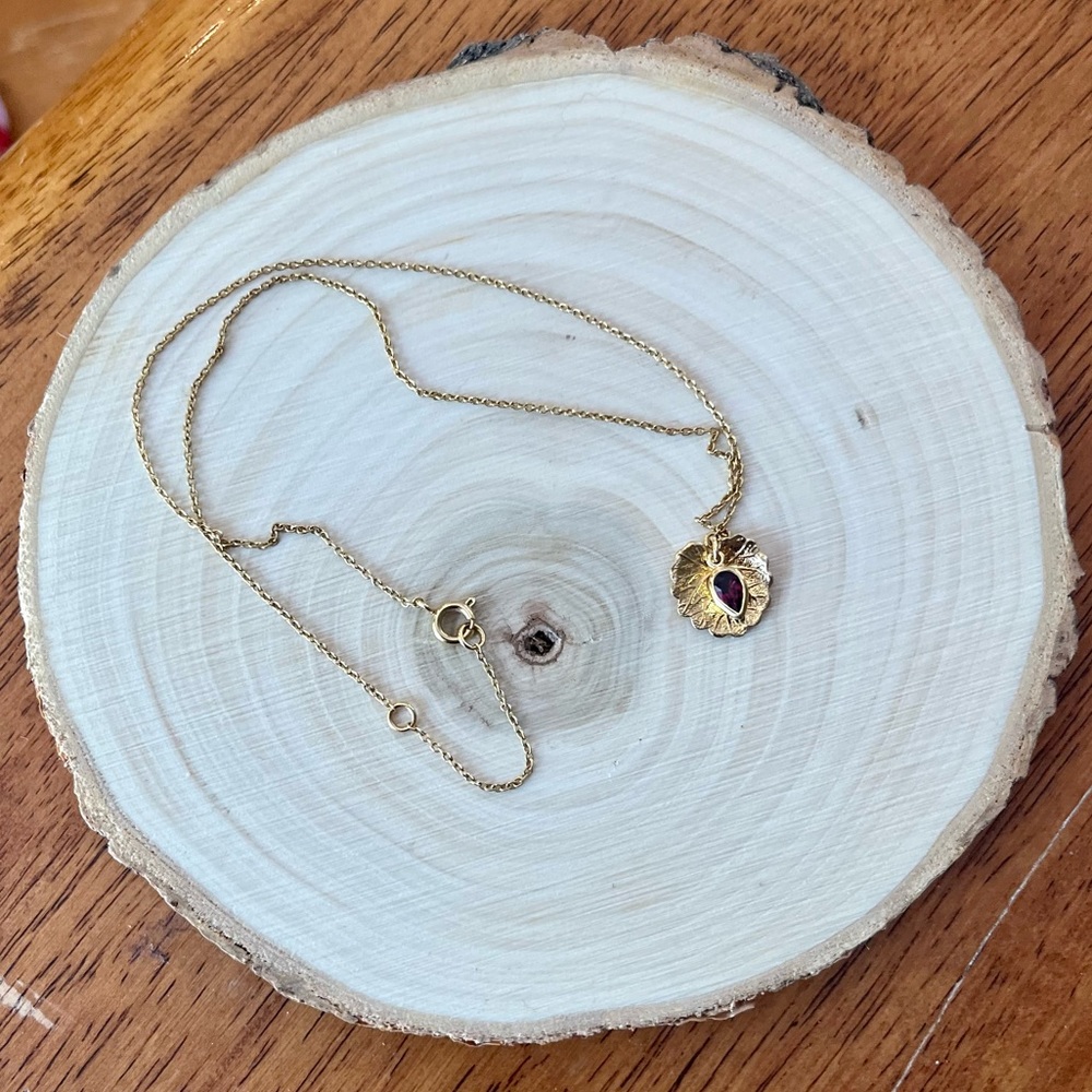 COPY - 14k gold plated, tourmaline necklace - 16” from Anthropologie - Picture 3 of 5